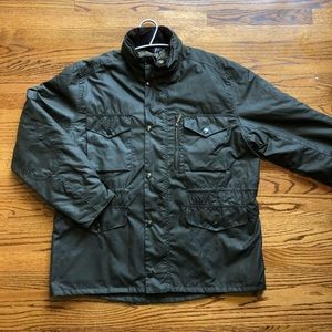 BARBOUR OLIVE SAPPER WAXED JACKET
